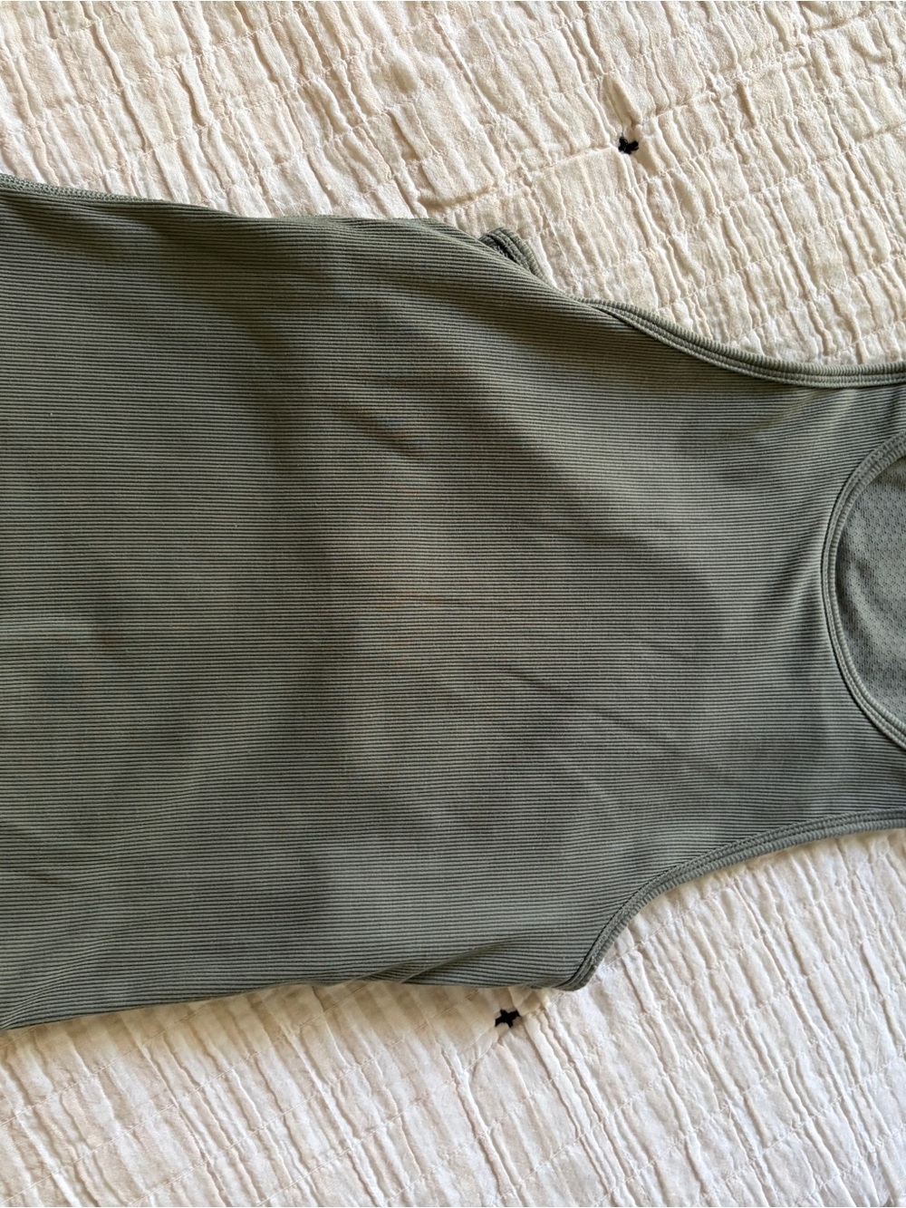 Vuori Olive Green Ribbed Tank
